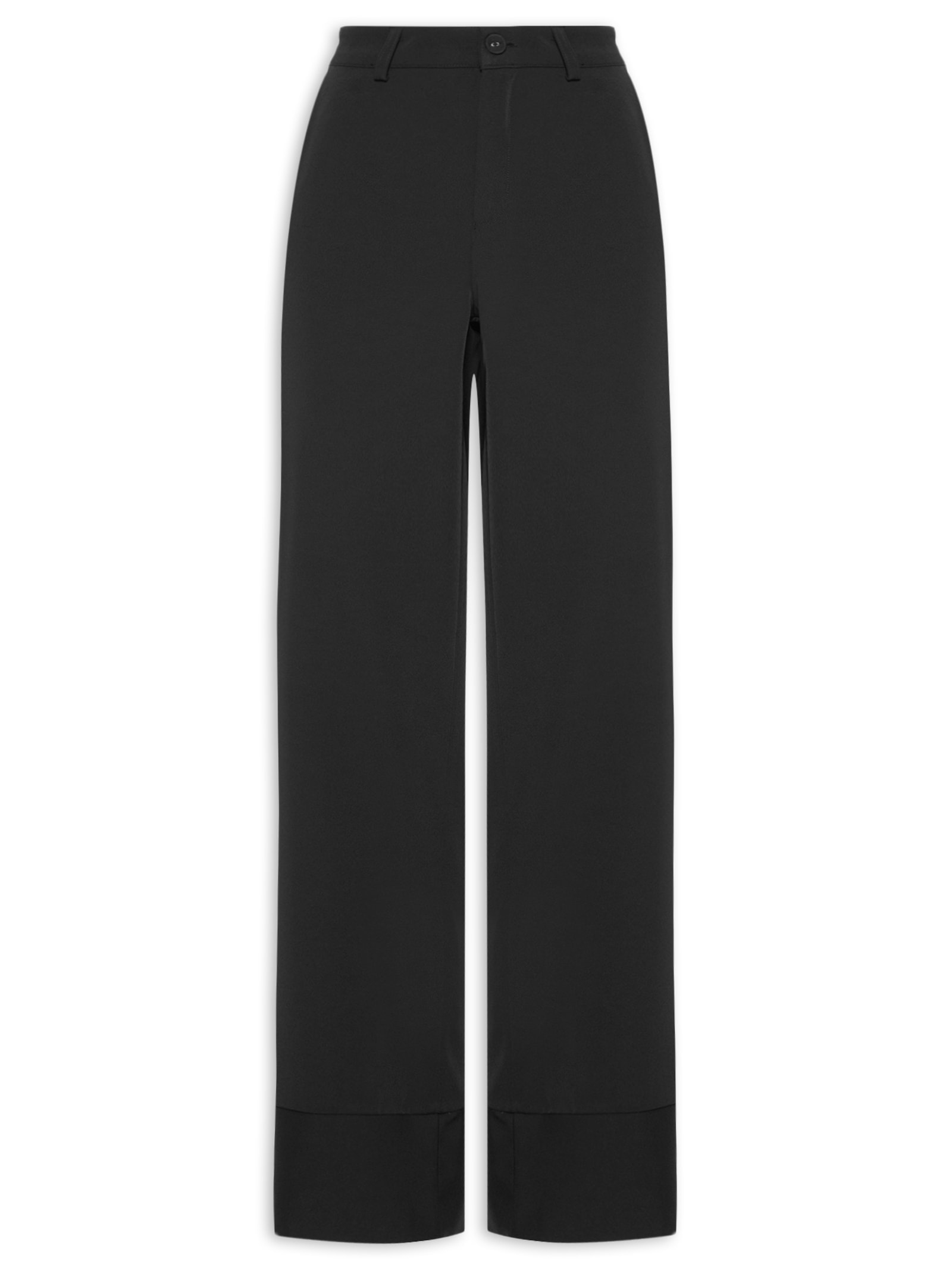 Calça Feminina Pantalona Em Alfaiataria Preto '2Essential