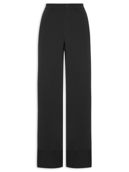 Calça Feminina Pantalona Em Alfaiataria – Preto