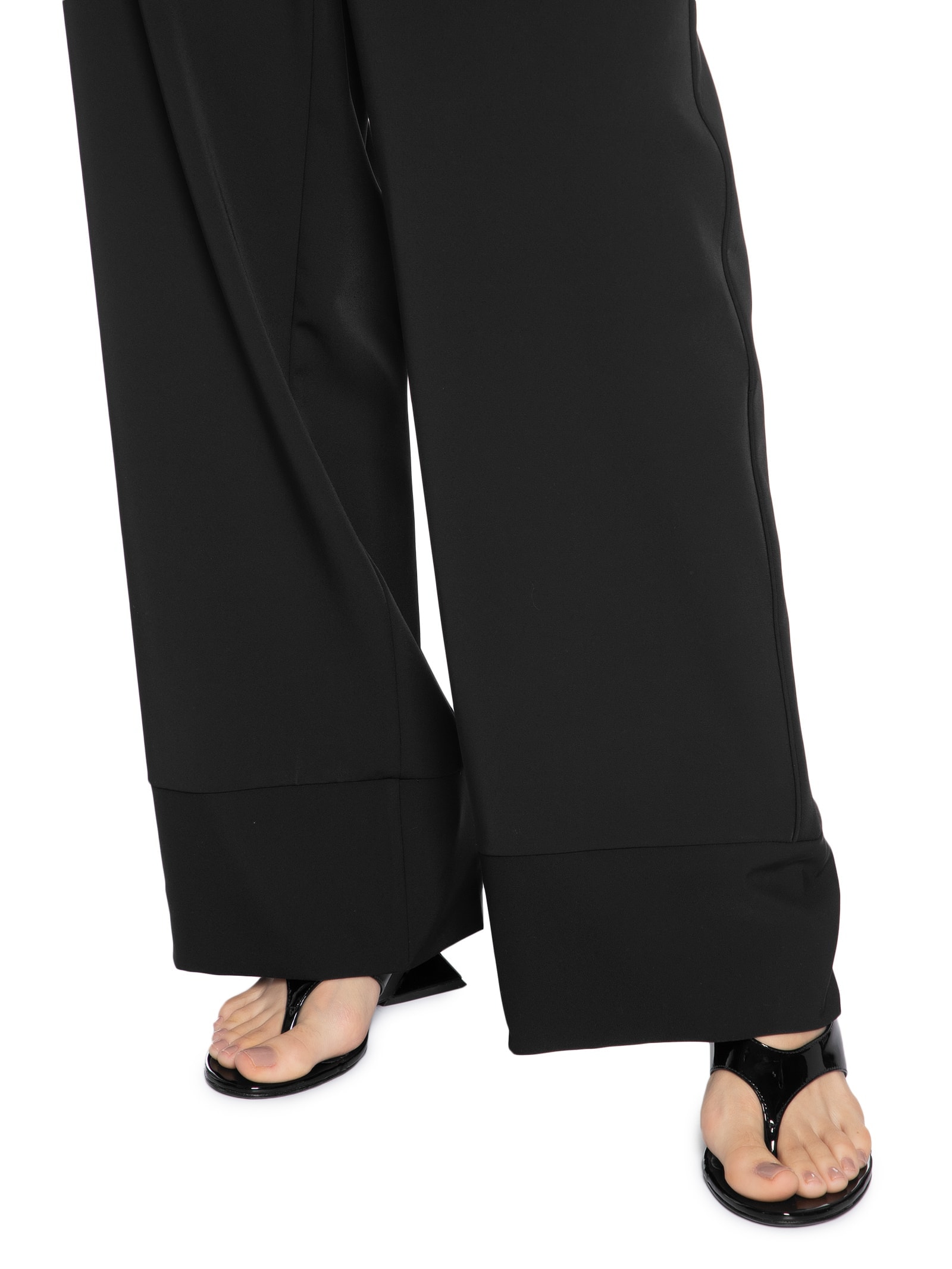 Calça Feminina Pantalona Em Alfaiataria Preto '2Essential