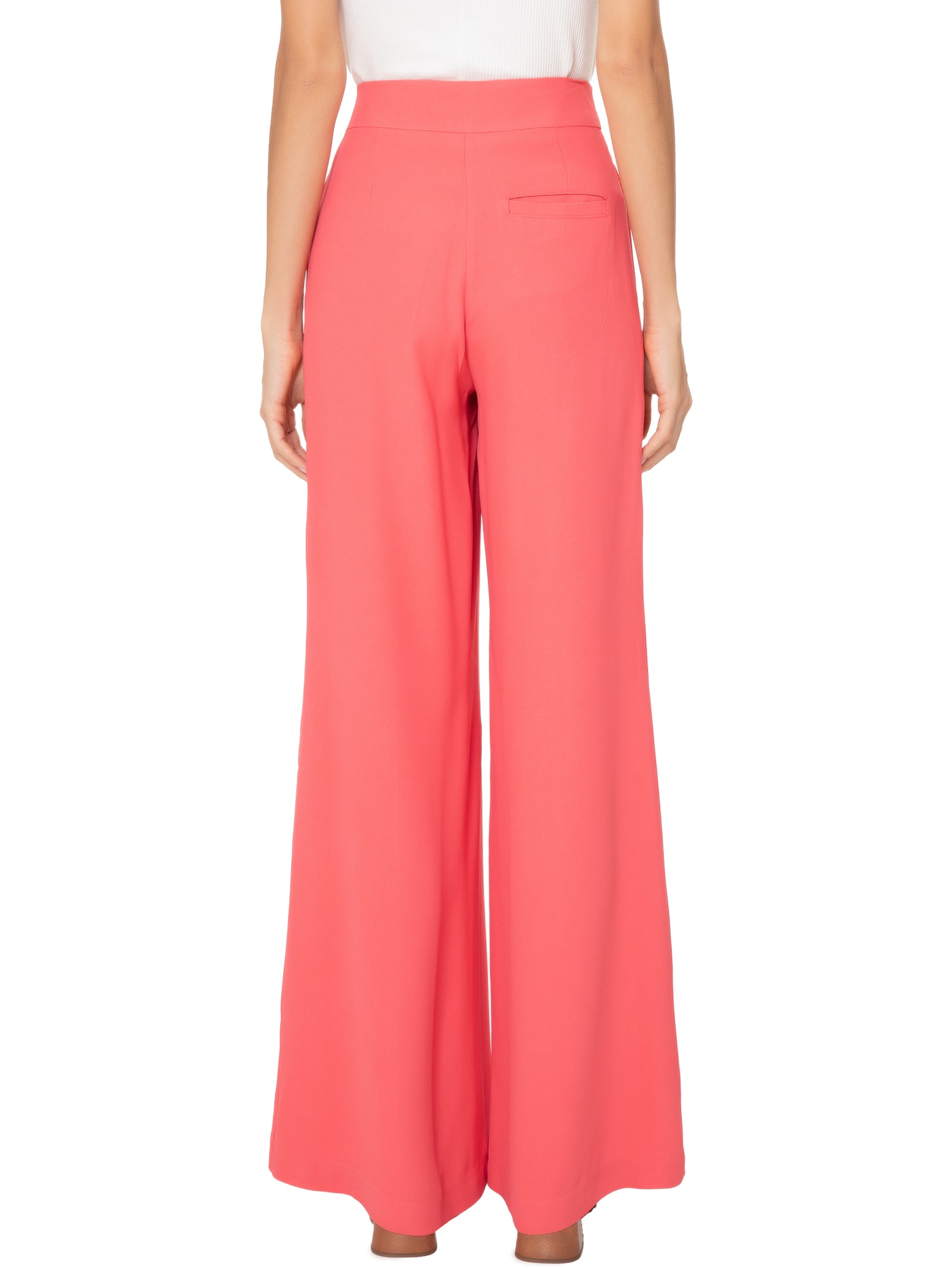 Calça Feminina Pantalona Em Crepe Rosa '2Essential