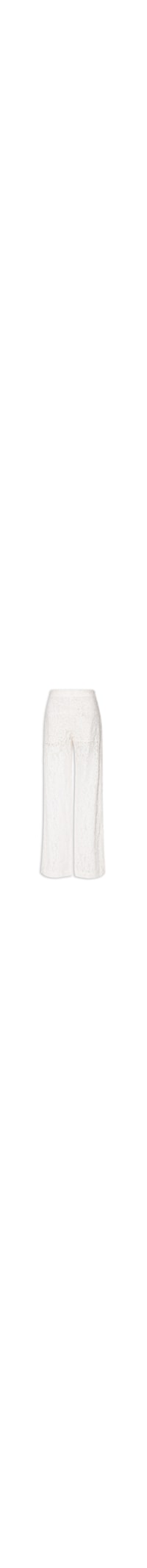 Calça Feminina Pantalona Em Renda - Off White