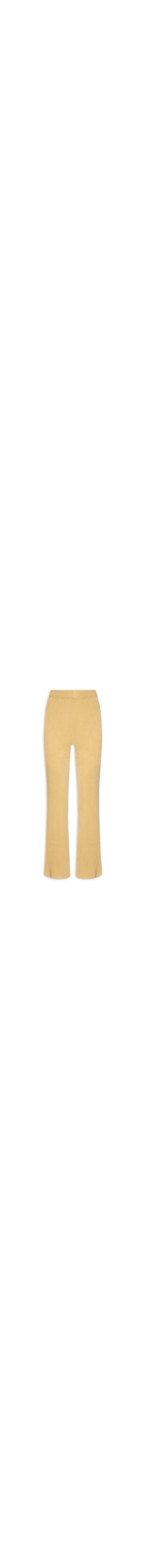 Calça Feminina Pantalona em Tricot - Amarelo