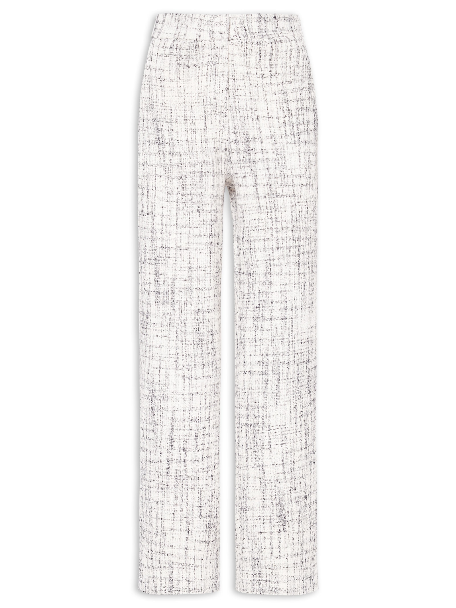Calça Feminina Pantalona Em Tweed Off White '2Essential