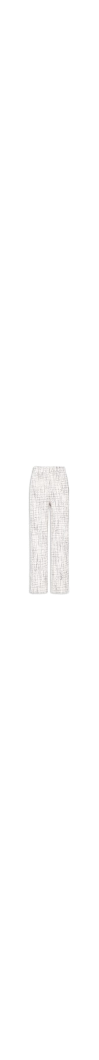 Calça Feminina Pantalona Em Tweed - Off White