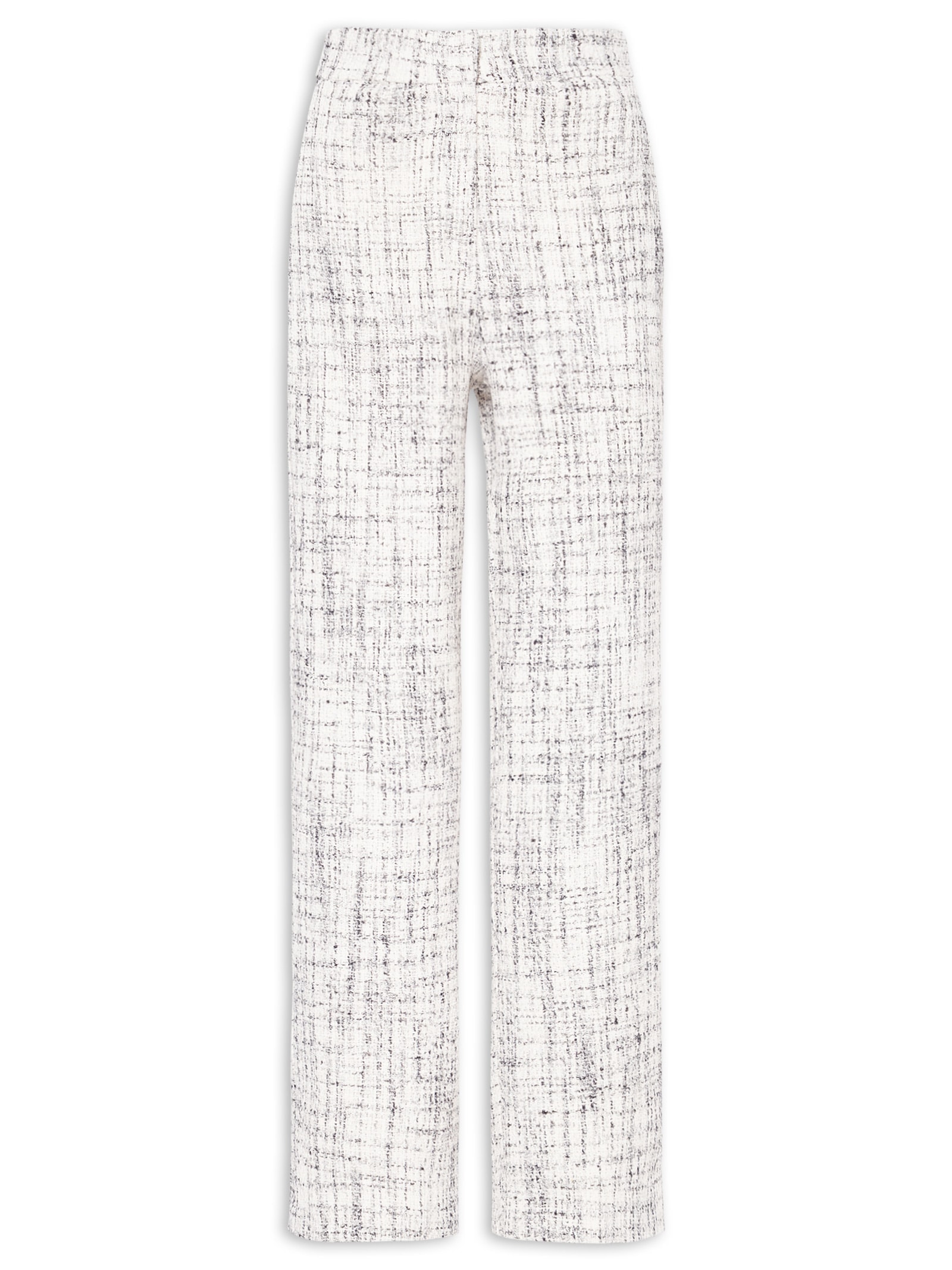 Calça Feminina Pantalona Em Tweed Off White '2Essential