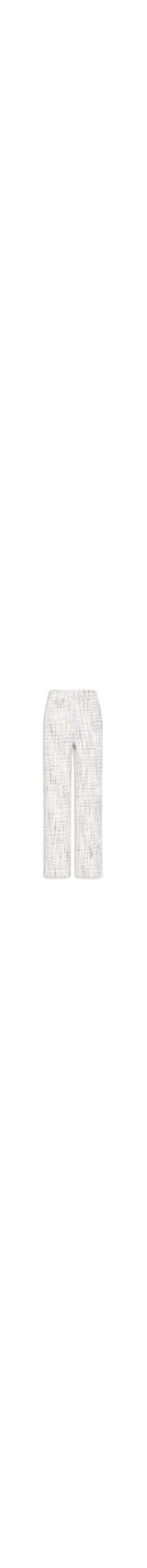 Calça Feminina Pantalona Em Tweed - Off White