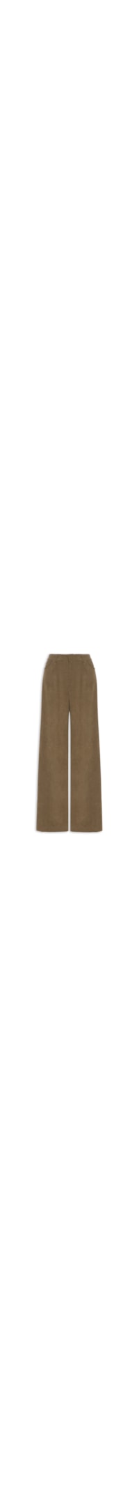 Calça Feminina Pantalona Em Veludo Cotelê - Bege