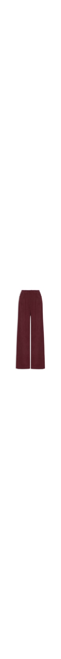 Calça Feminina Pantalona Em Veludo Cotelê - Vermelho