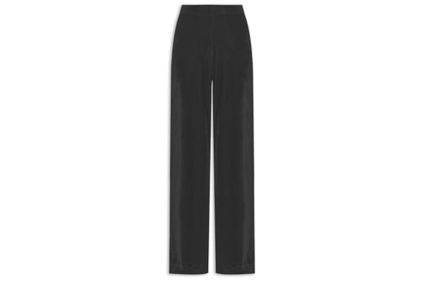 Calça Feminina Pantalona Em Veludo - Preto 