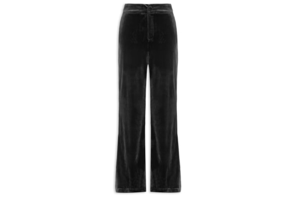 Calça Feminina Pantalona em Veludo – Preto