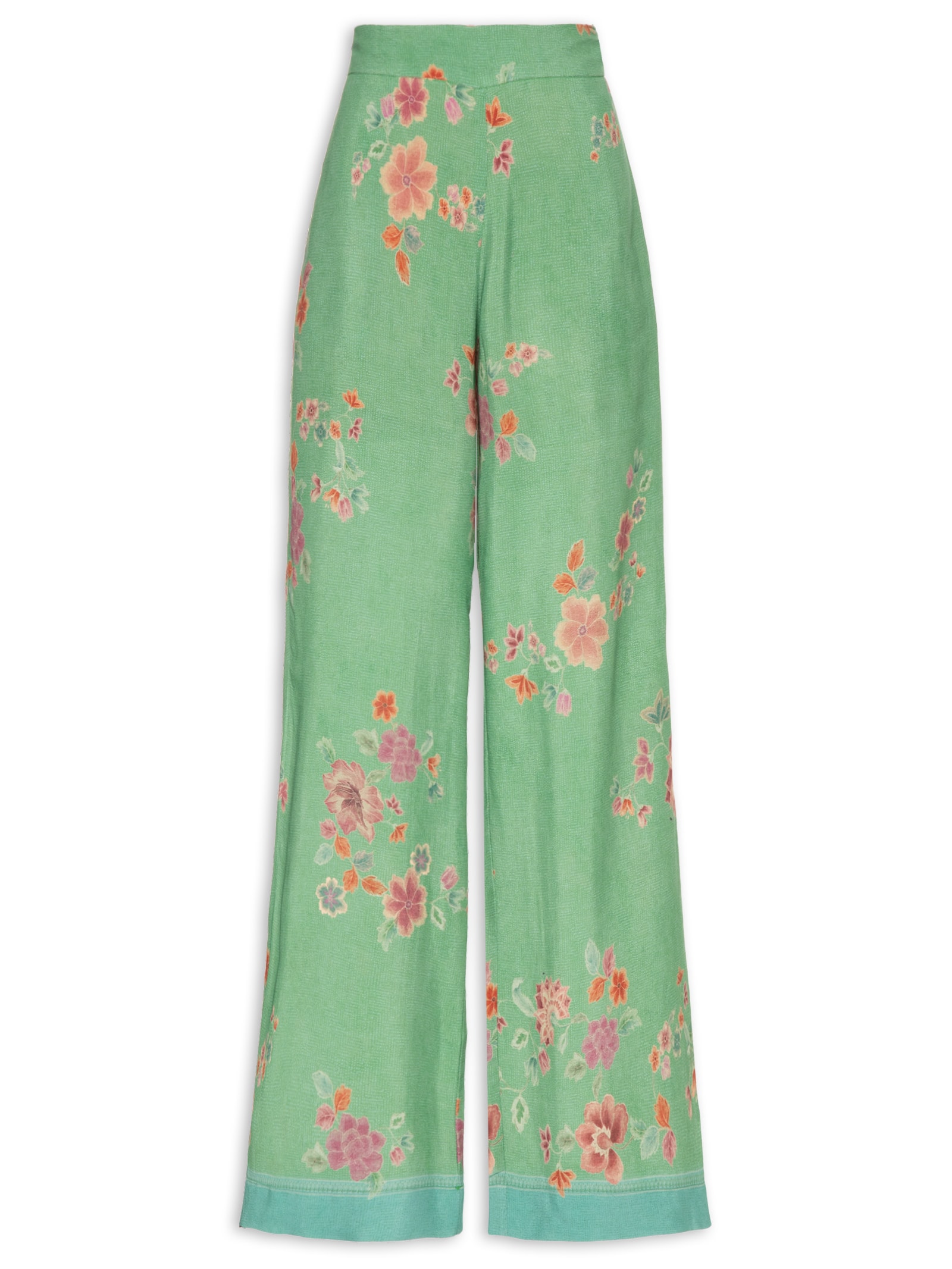 Calça Feminina Pantalona Estampa Bliss Verde Maria Filó