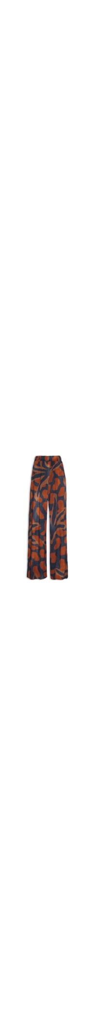 Calça Feminina Pantalona Estampa Jungle - Azul