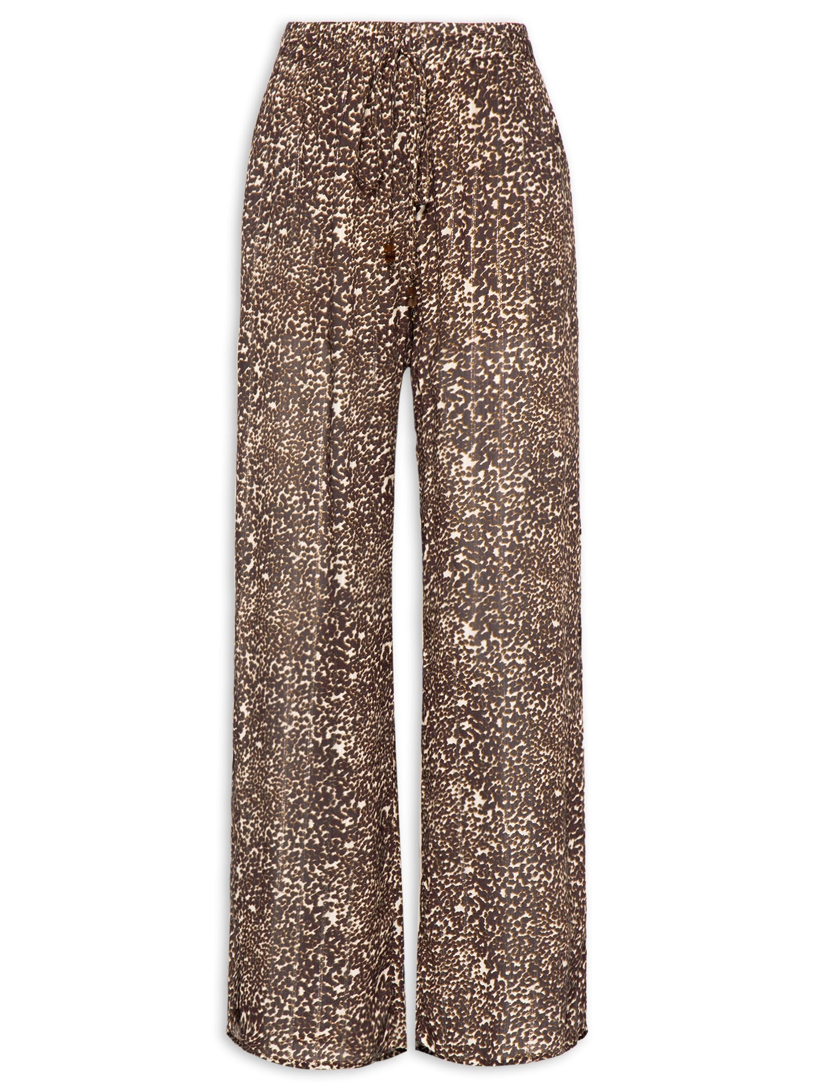 Calça Feminina Pantalona Estampa Kira Animal Print Maria Filó