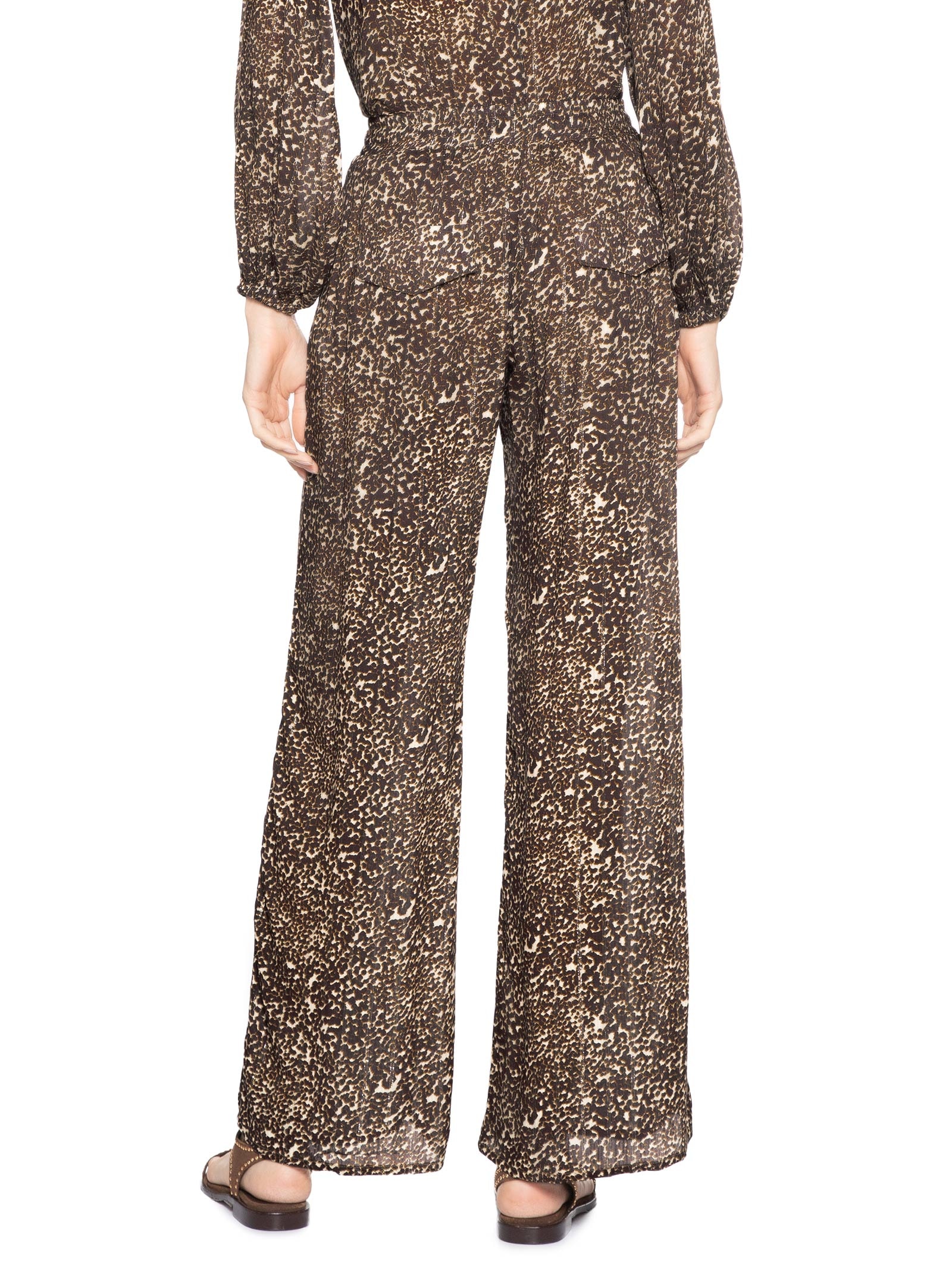 Calça Feminina Pantalona Estampa Kira Animal Print Maria Filó