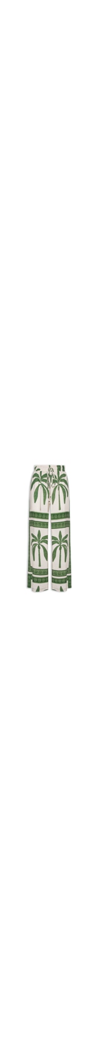 Calça Feminina pantalona Estampa Lenço Coqueiro - Verde