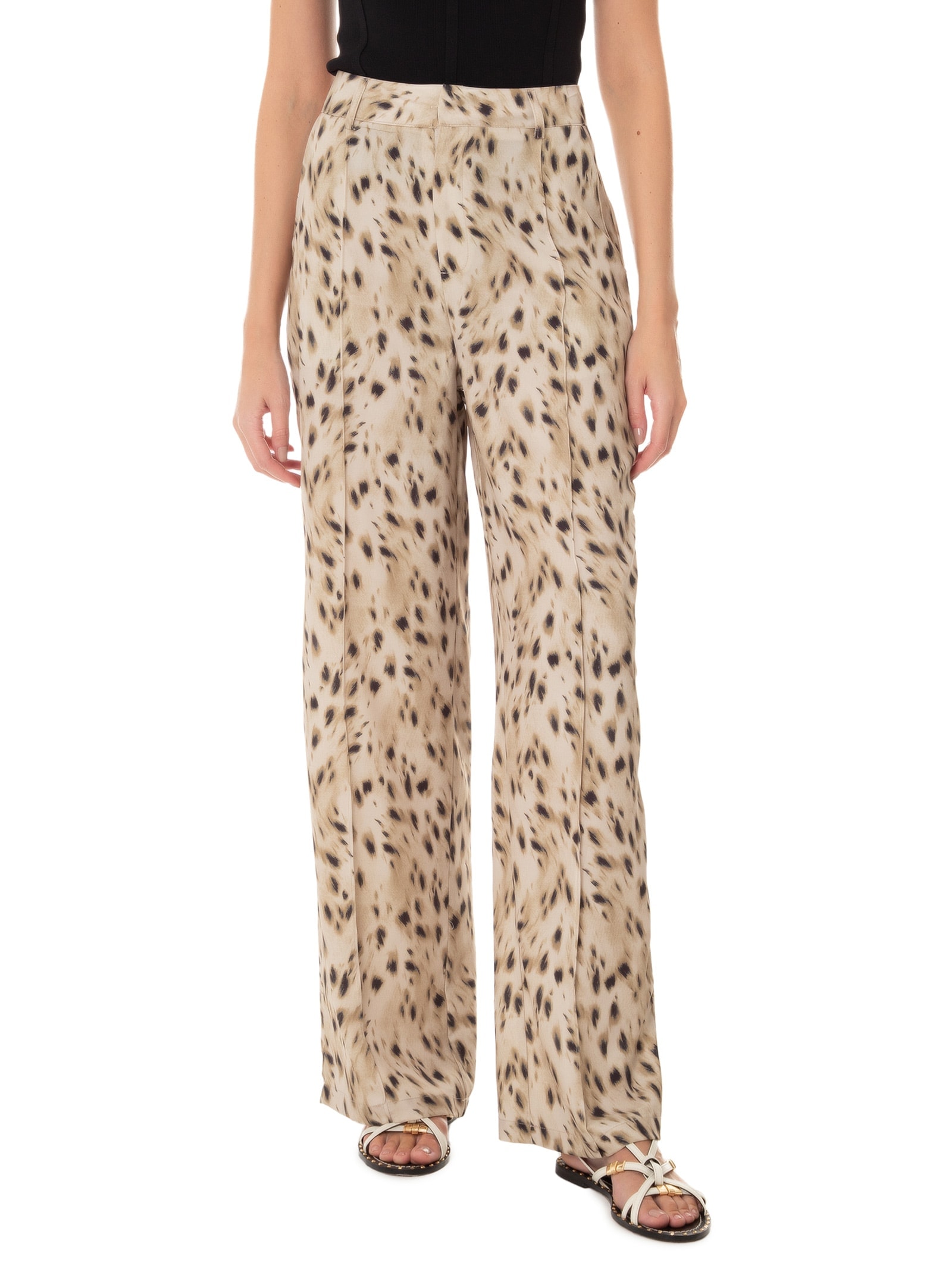 Calça Feminina Pantalona Estampada Animal Print '2Essential