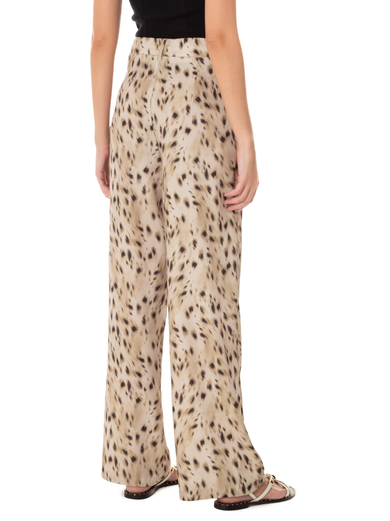 Calça Feminina Pantalona Estampada Animal Print '2Essential