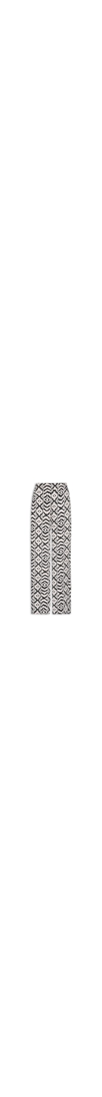 Calça Feminina Pantalona Estampada - Preto