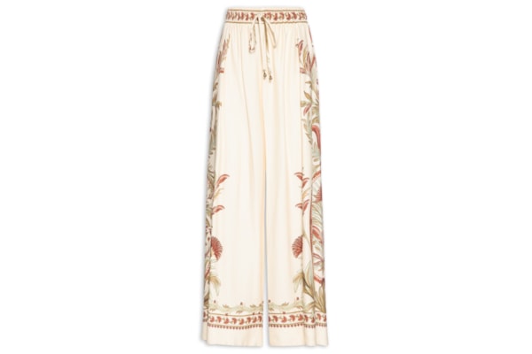 Calça Feminina Pantalona Jardim Louise - Bege