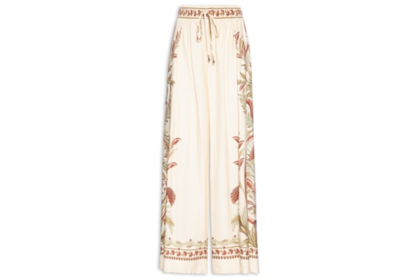 Calça Feminina Pantalona Jardim Louise - Bege