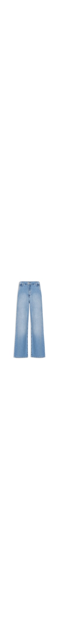 Calça Feminina Pantalona Jeans - Azul
