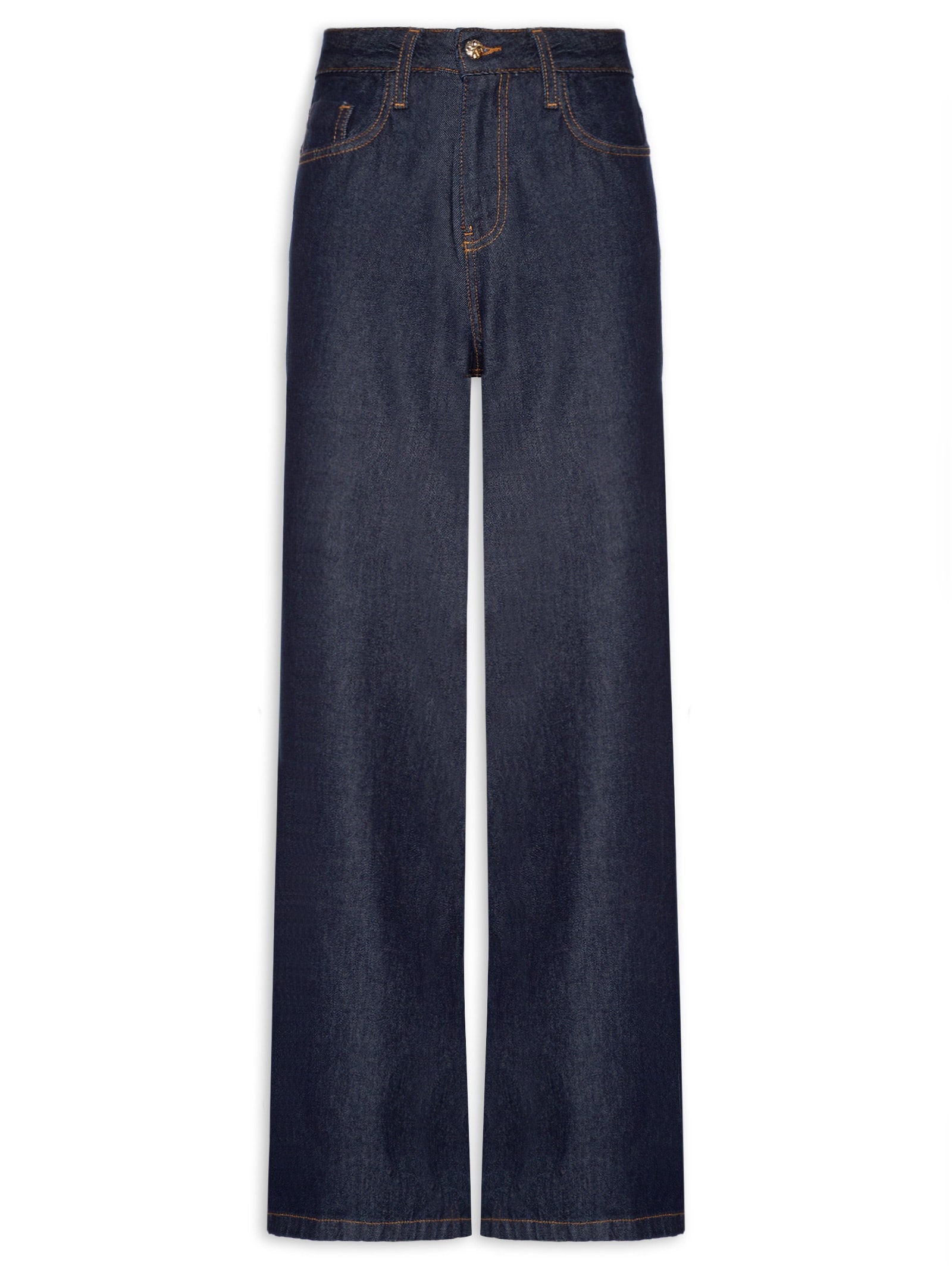 Calça Feminina Pantalona Jeans Azul '2Essential