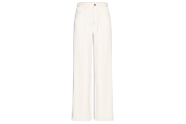 Calça Feminina Pantalona Jeans - Off White