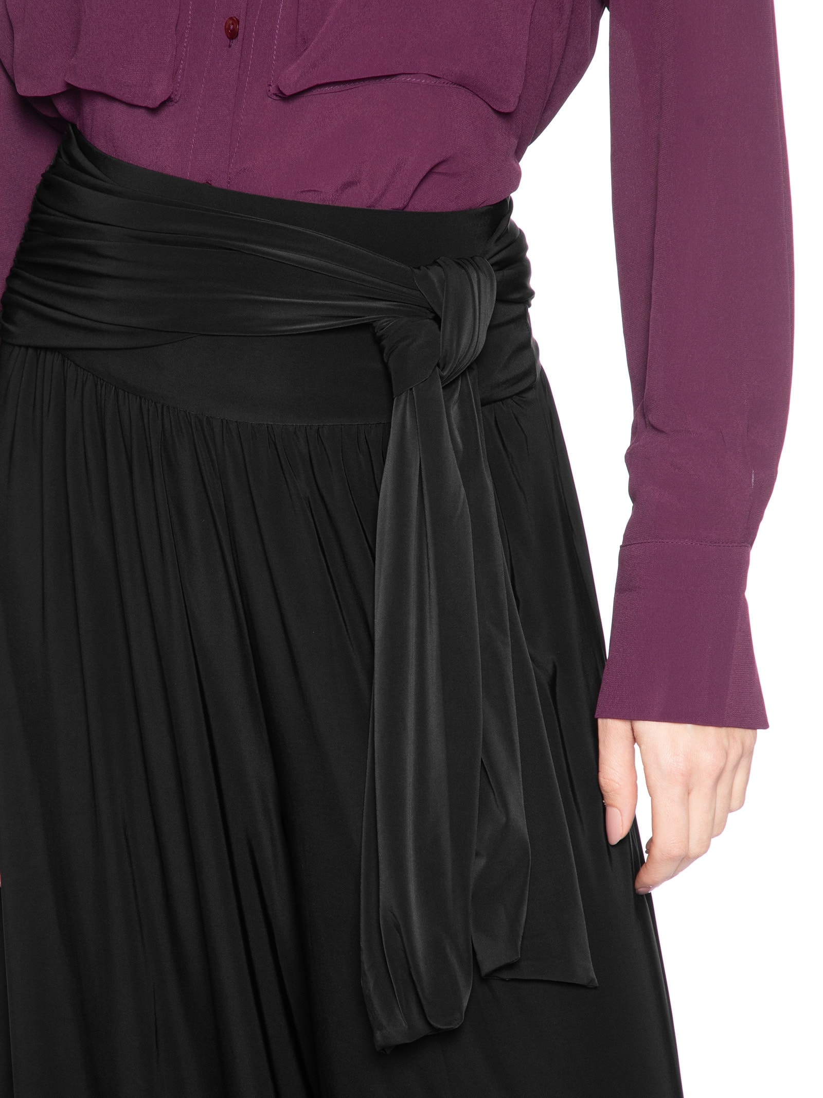 Calça Feminina Pantalona Jersey Amarração Preto Animale
