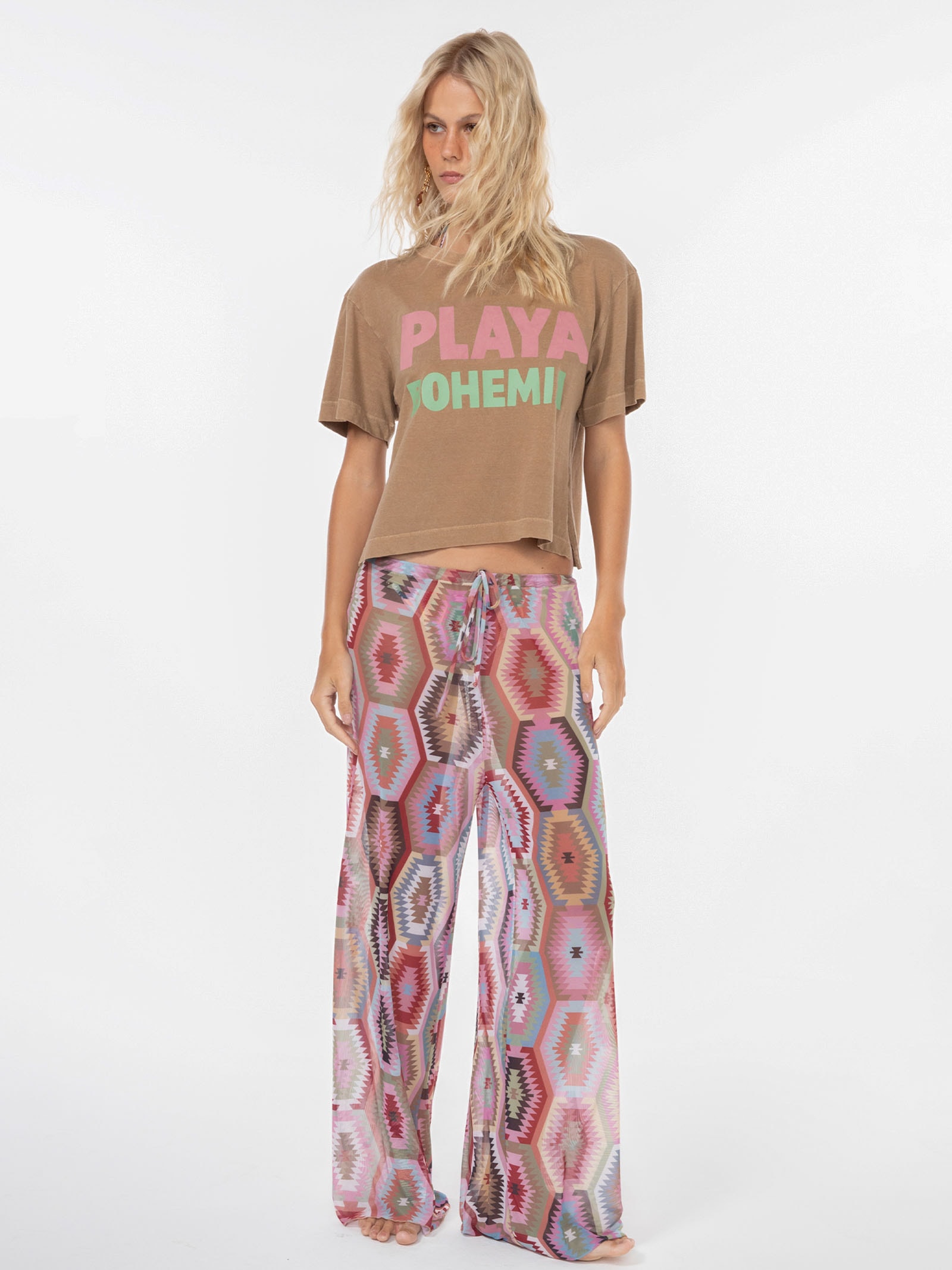 Calça Feminina Pantalona Lia Rosa Triya