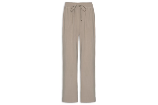 Calça Feminina Pantalona Linho Com Cordão - Bege
