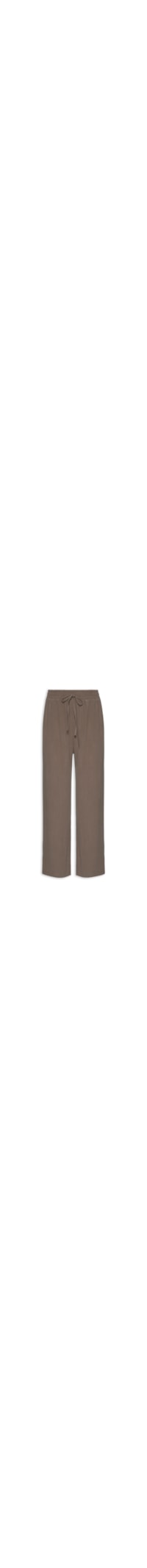 Calça Feminina Pantalona Linho Com Cordão - Marrom