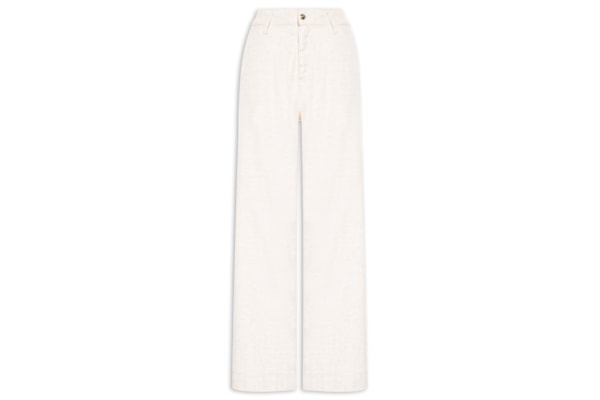 Calça Feminina Pantalona Linho - Off White