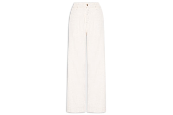 Calça Feminina Pantalona Linho - Off White