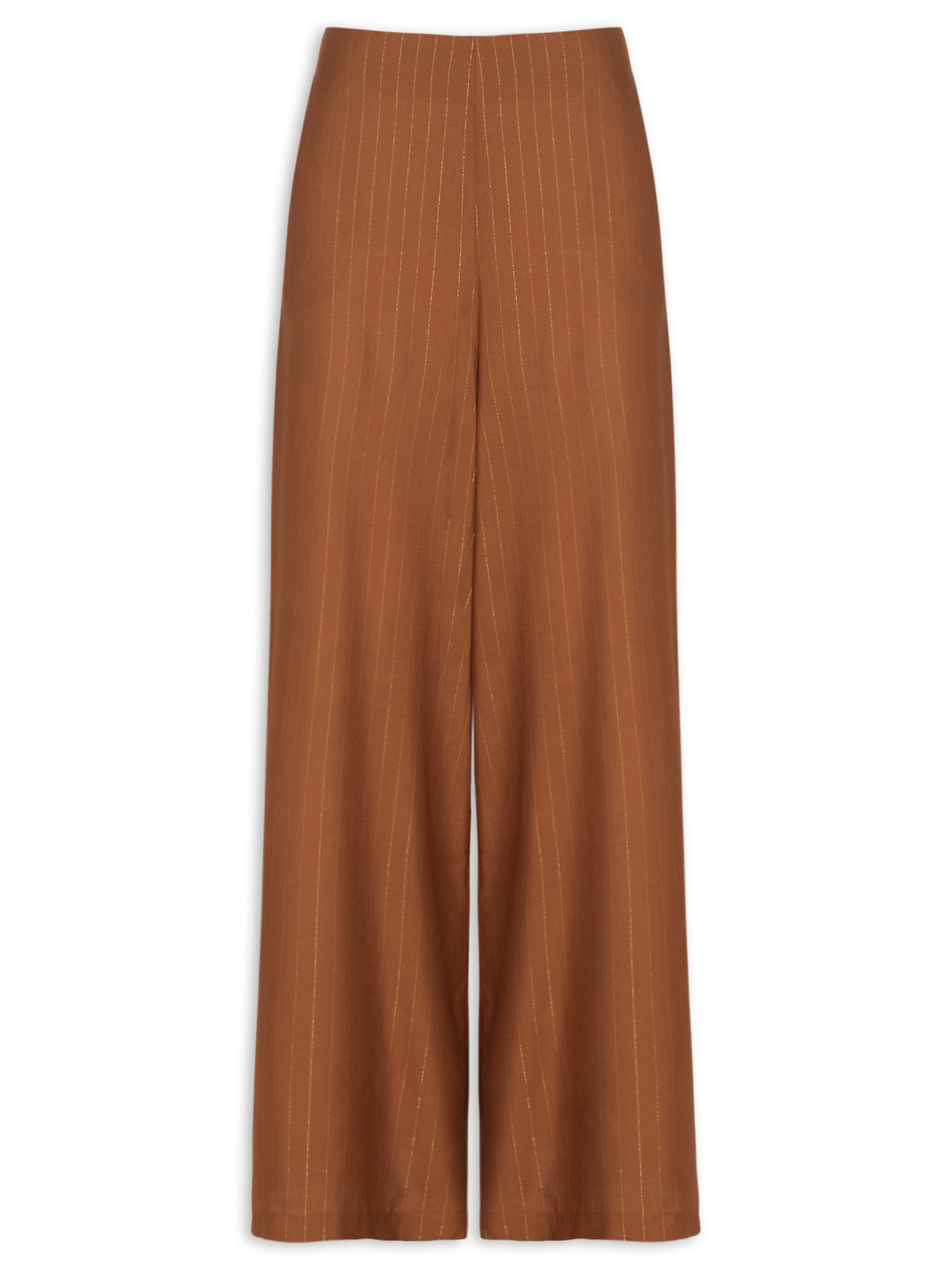 Calça Feminina Pantalona Lisa Marrom Cacay