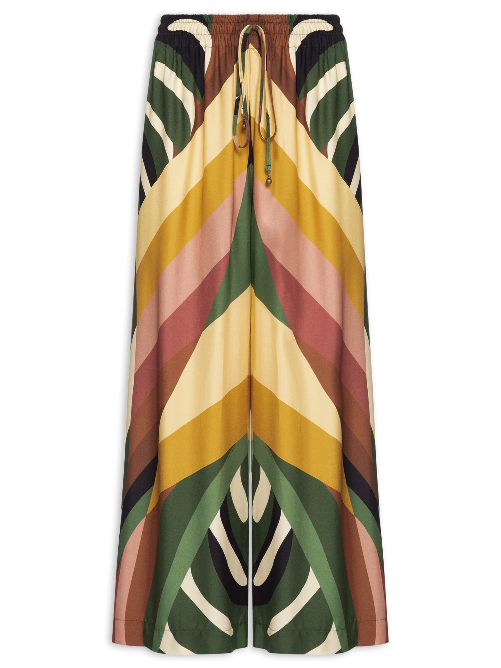 Calça Feminina Pantalona Listra Arara Verde Farm