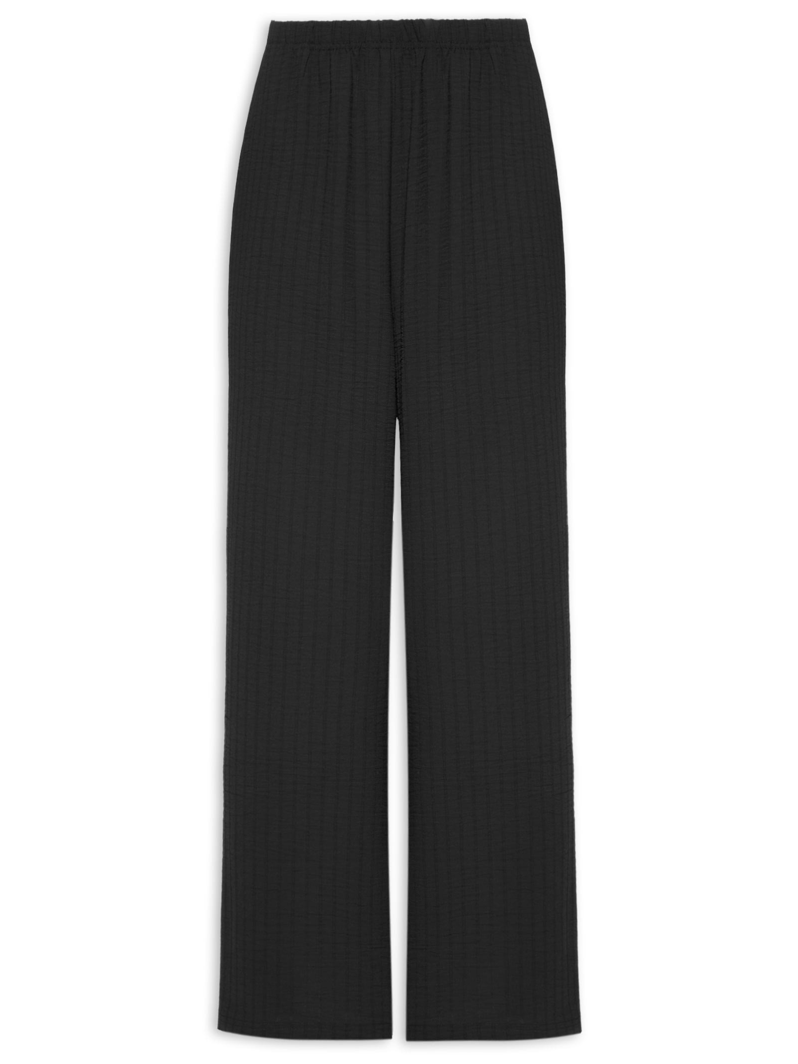 Calça Feminina Pantalona Listras Preto Basiq
