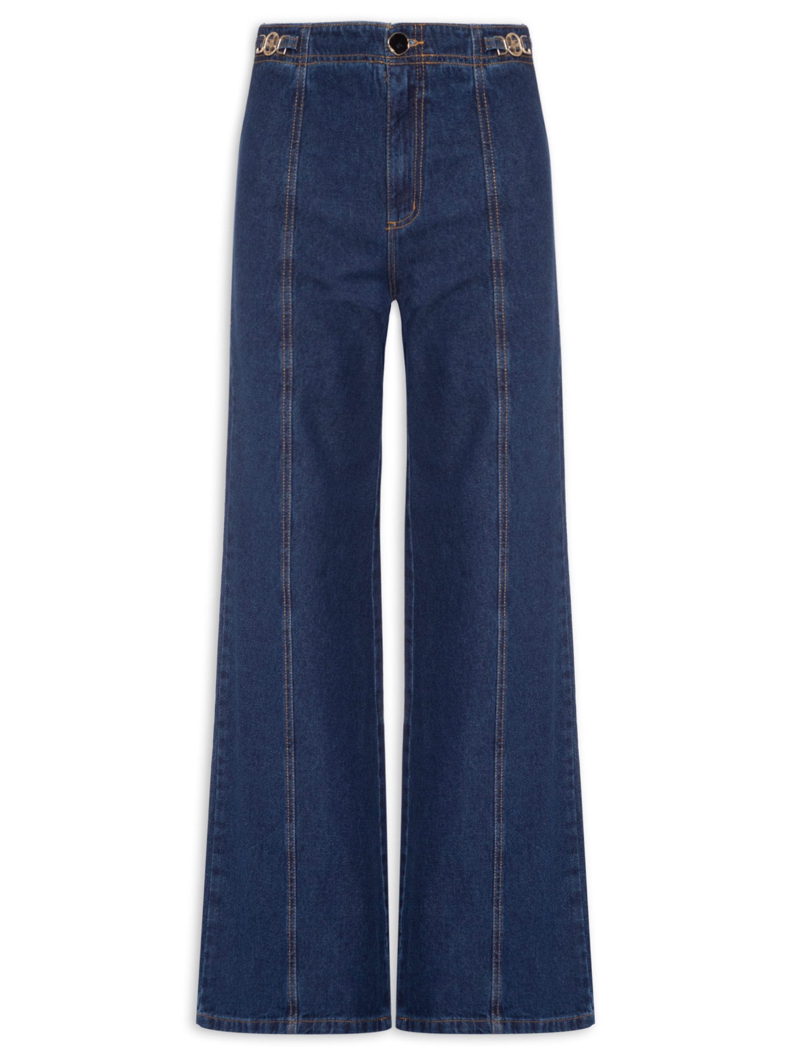 Calça Feminina Pantalona Luciana Azul Le Lis