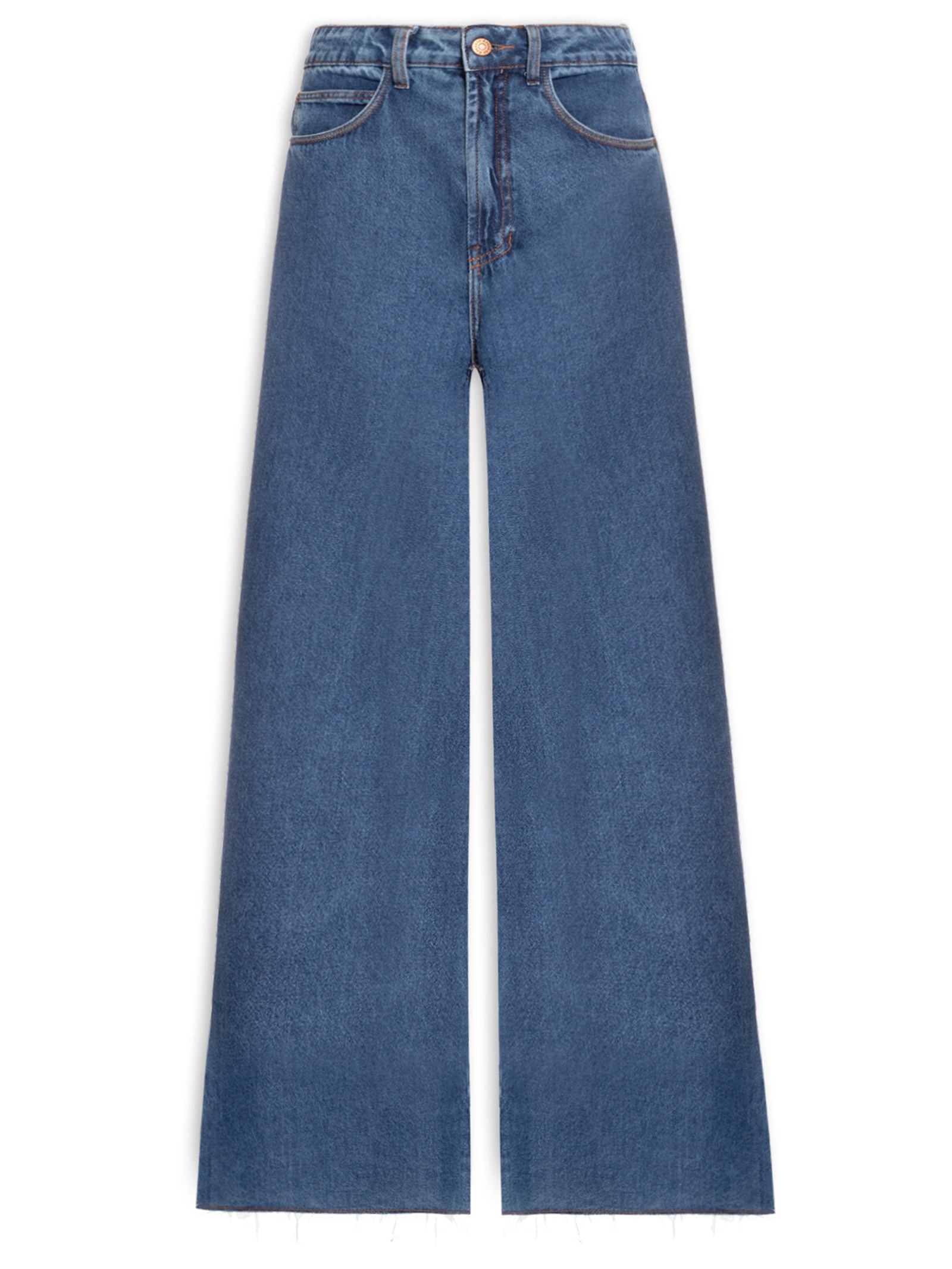 Calça Feminina Pantalona Marcada Azul Dress To