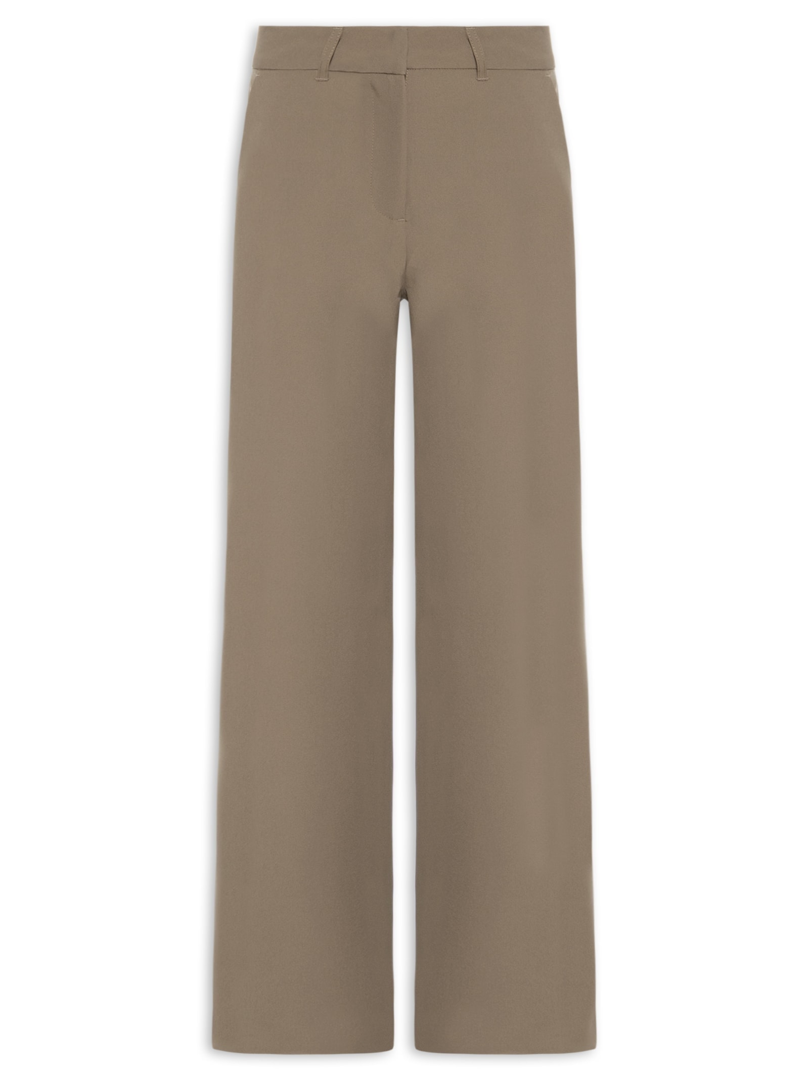 Calça Feminina Pantalona Marrom Basiq