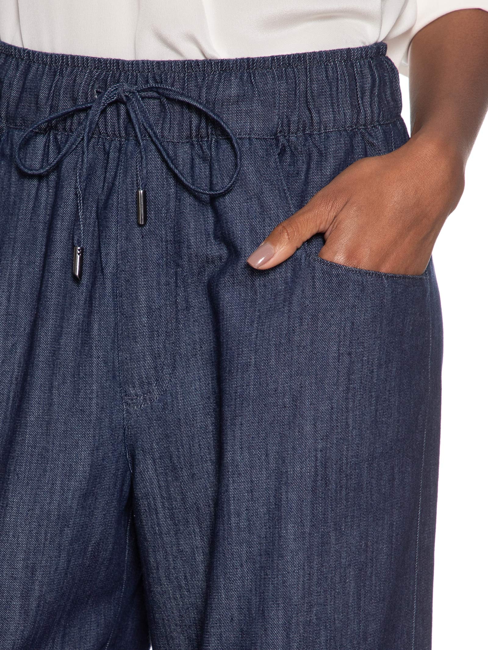Calça Feminina Pantalona Mika Azul Le Lis