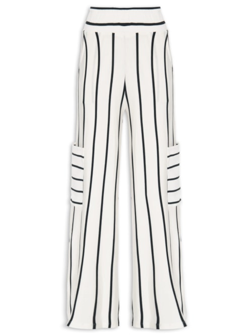 Calça Feminina Pantalona – Off White