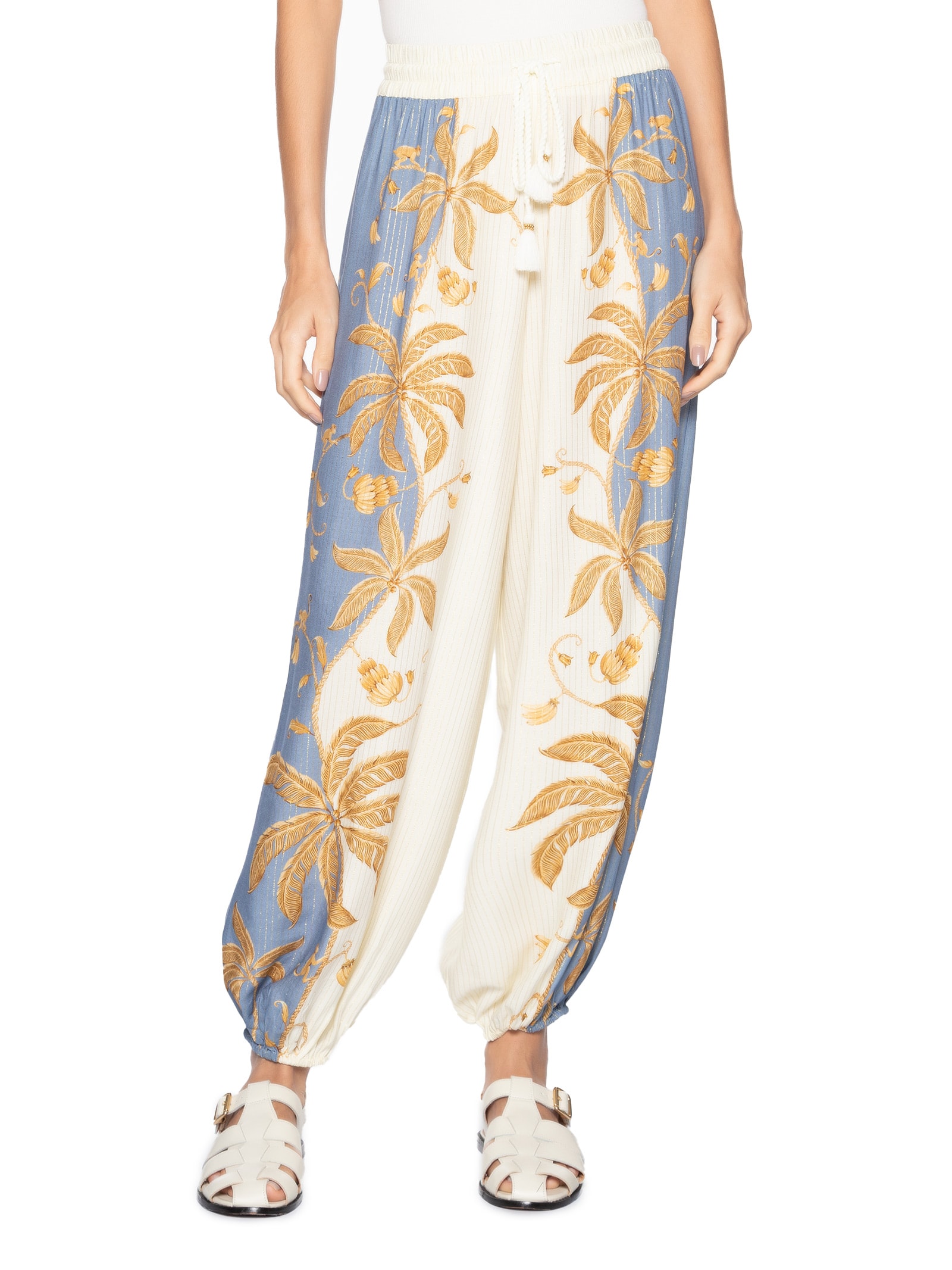 Calça Feminina Pantalona Ourinho Tropical Branco Farm