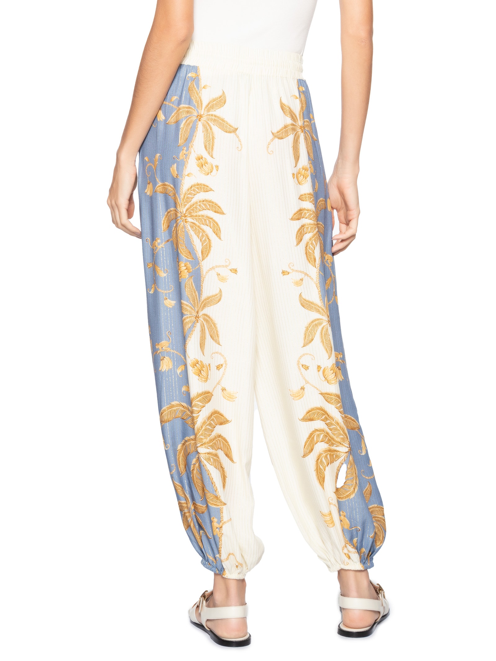 Calça Feminina Pantalona Ourinho Tropical Branco Farm