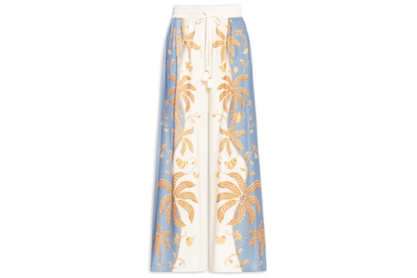 Calça Feminina Pantalona Ourinho Tropical - Branco