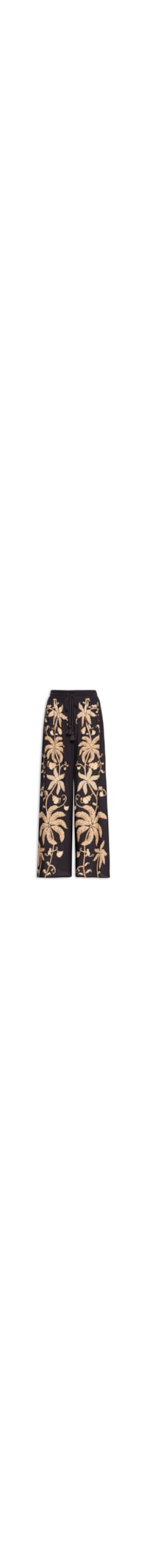 Calça Feminina Pantalona Ourinho Tropical - Preto