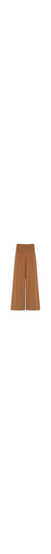Calça Feminina Pantalona Pala Jersey - Marrom