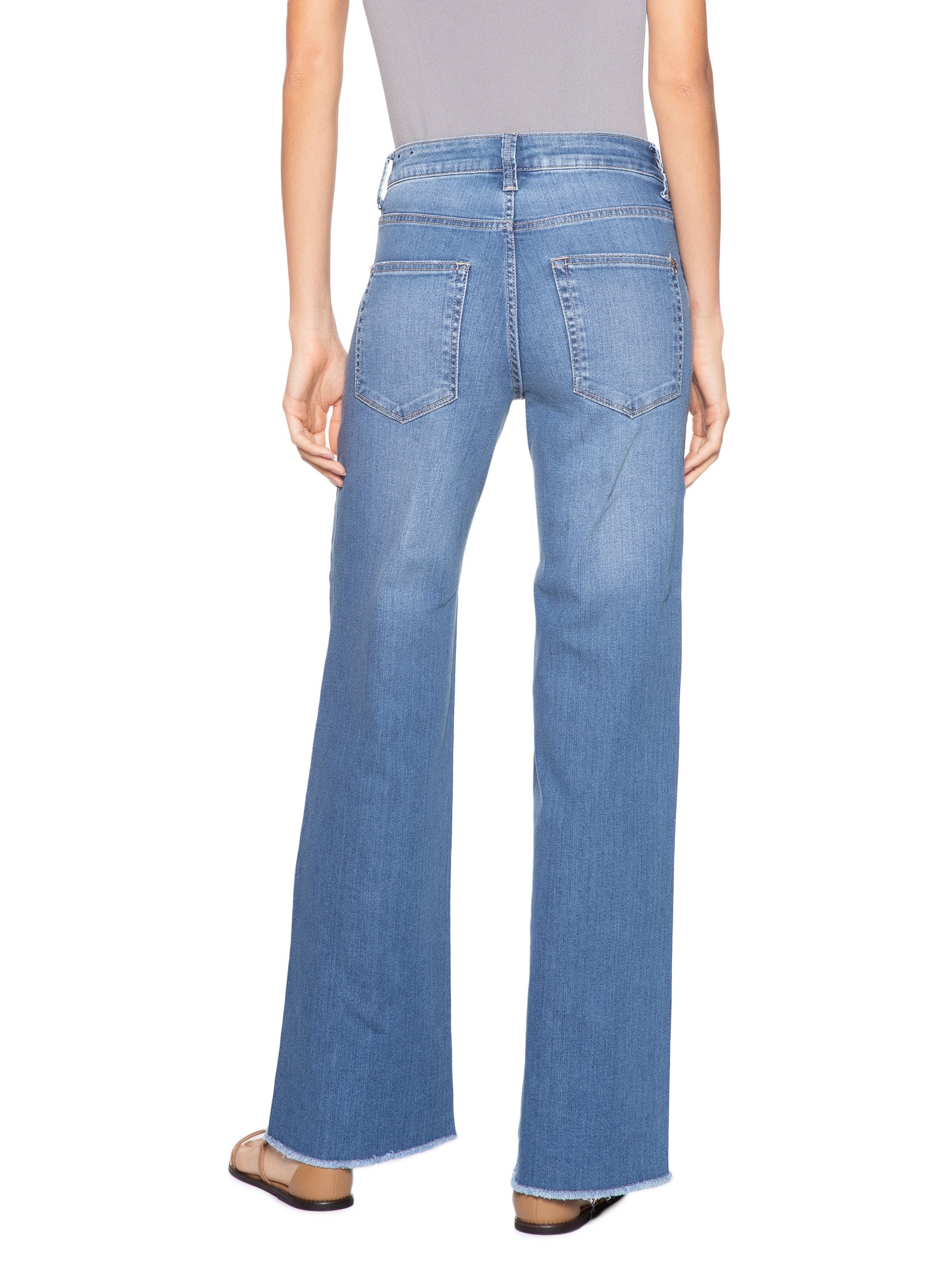 Calça Feminina Pantalona Patricia Azul Le Lis