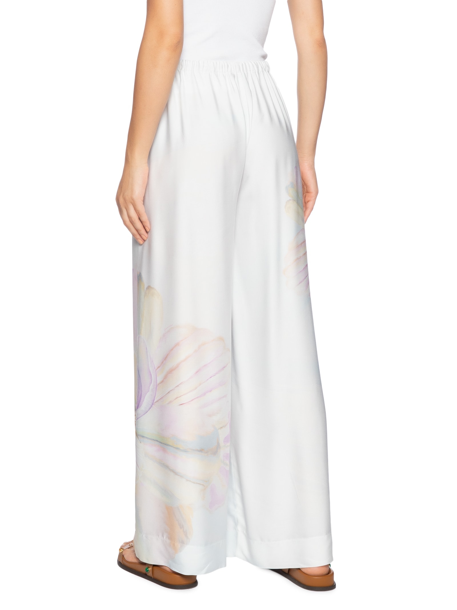 Calça Feminina Pantalona Perola Do Mar Off White Farm