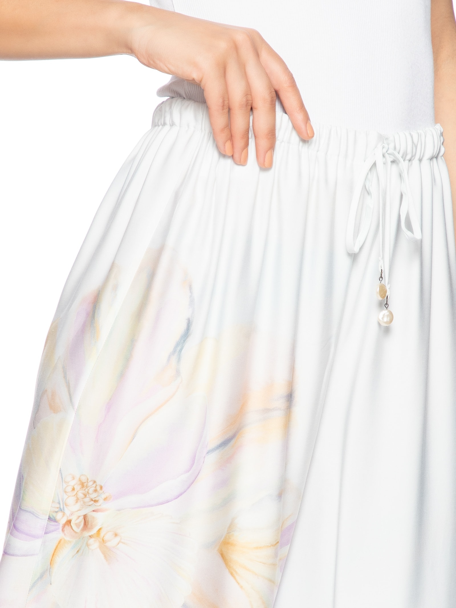 Calça Feminina Pantalona Perola Do Mar Off White Farm