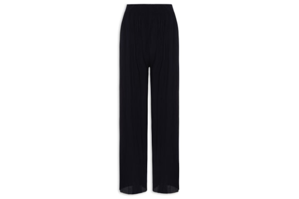 Calça Feminina Pantalona Plissada - Azul